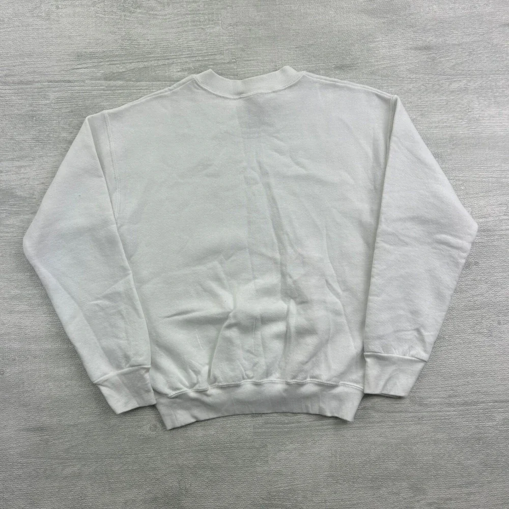 Vintage 90s Pound Buddies Rescue Sweatshirt Size Small‎ White Puppy Dog Crewneck